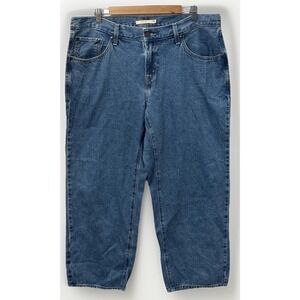 Women's Levis Big E Premium Baggy Dad Jeans Mid Rise Sz 14 NO Pilling